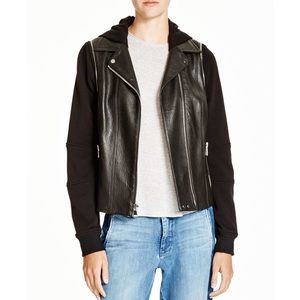 Vince Mixed Media Moto Leather Jacket